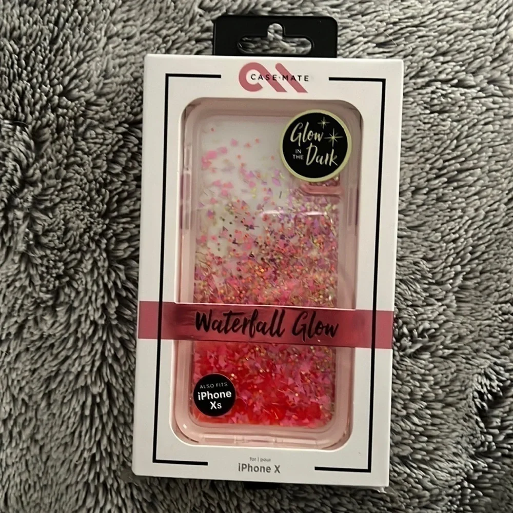 NEW!!! CASE-MATE Waterfall Glow Glow in the Dark iPhone X/XS phone case